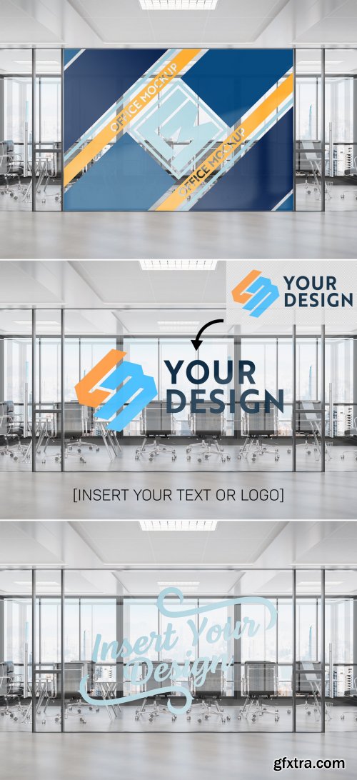 Logo on Office Window Mockup 332483237