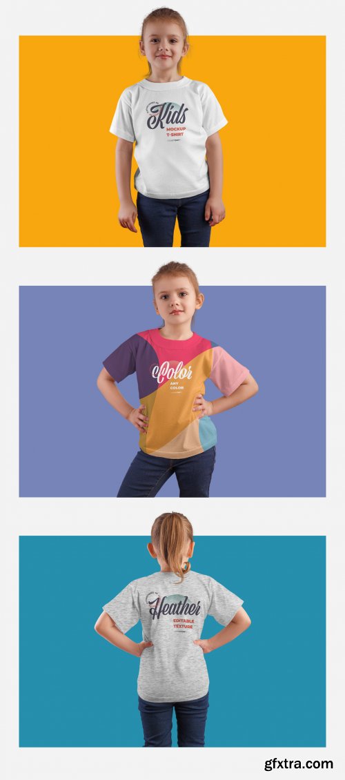 3 Kids T-Shirt Mockups 332470962