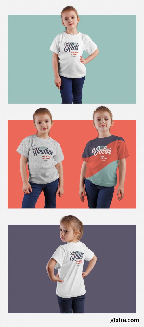 4 Kids T-Shirt Mockups 332472097