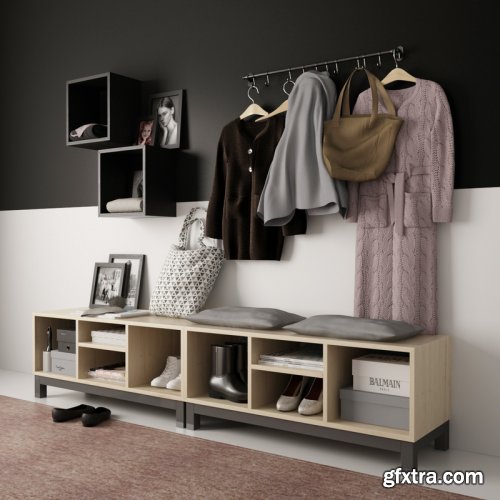  Set clothes I Hallway 3D model