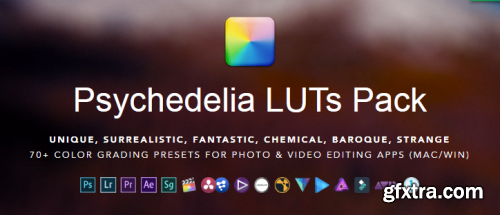 IWLTBAP - Psychedelia v3 LUTS -  70+ Color Grading Presets for Photo & Video Editing Apps (Mac/Win)(Win/Mac)