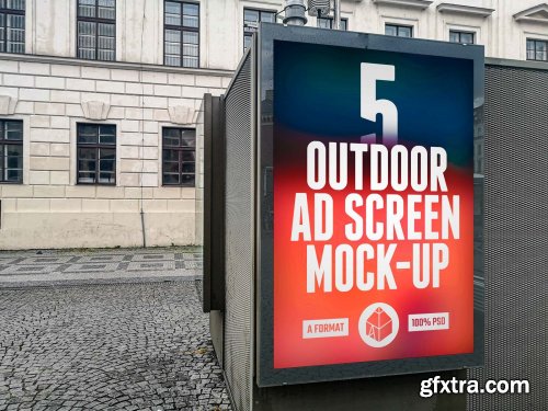 CreativeMarket - Outdoor Ad Screen MockUps Bundle 4655707