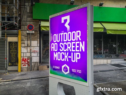 CreativeMarket - Outdoor Ad Screen MockUps Bundle 4655707