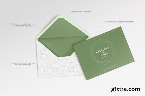 Card and Envelope Mockups - A5 Size