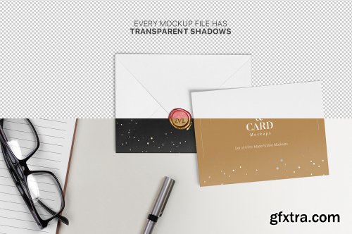 Card and Envelope Mockups - A5 Size