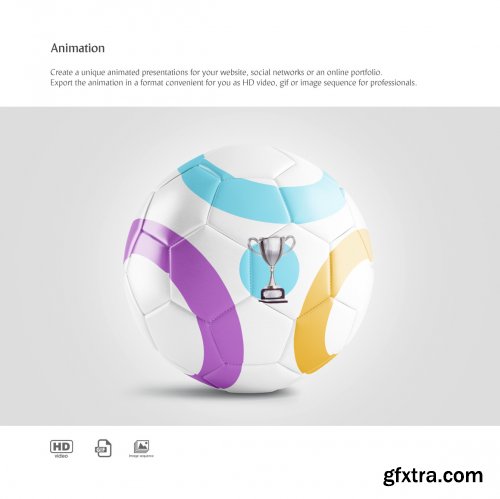 CreativeMarket - Soccer Ball Animated Mockup 4731829