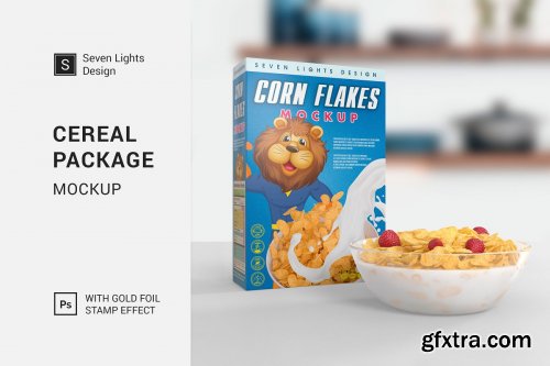 CreativeMarket - Cereal Package Mockup 4124464