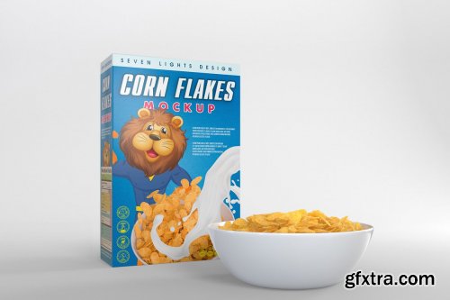 CreativeMarket - Cereal Package Mockup 4124464