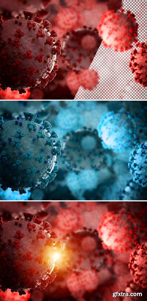 Microscopic View of Coronavirus Disease Mockup 333270967