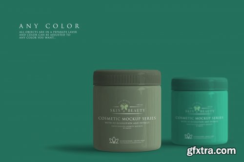 CreativeMarket - Cosmetic Jar Mockup 3044189