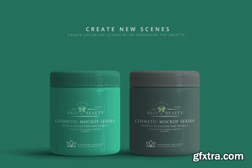 CreativeMarket - Cosmetic Jar Mockup 3044189