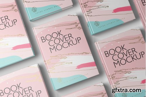 CreativeMarket - Book Cover Mockup Set 3713886