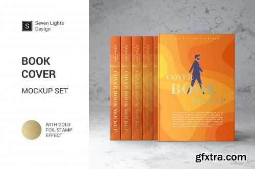 CreativeMarket - Book Cover Mockup Set 4126980