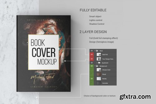 CreativeMarket - Book Cover Mockup Set 4126980