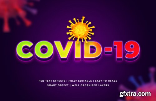 STOP Corona virus 3d text style effect