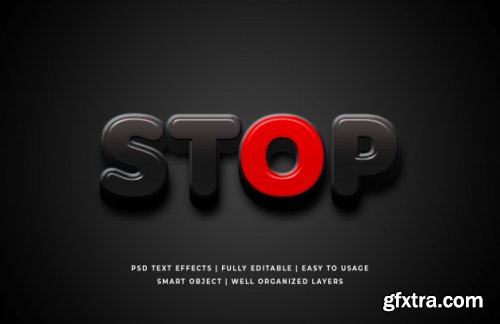 STOP Corona virus 3d text style effect