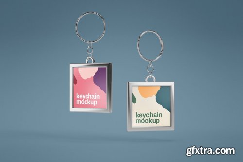 CreativeMarket - Silver & Card Keychain Mockup Set 4606587