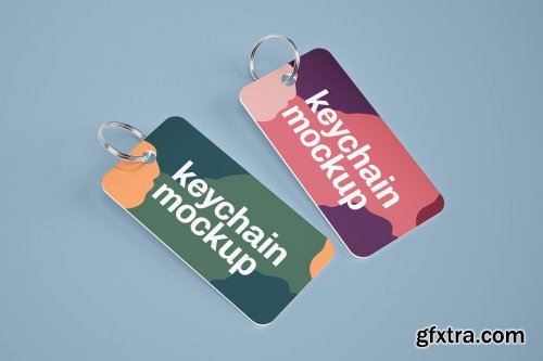 CreativeMarket - Silver & Card Keychain Mockup Set 4606587