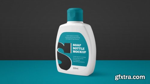 Soap bottle mockup