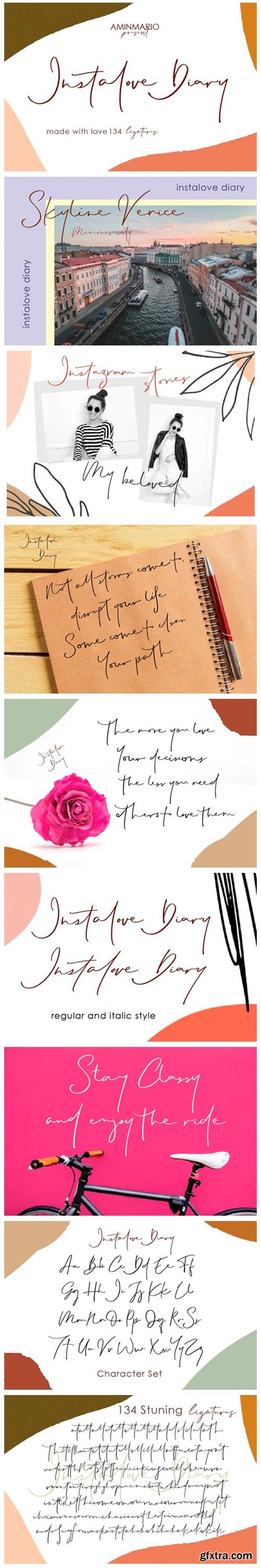 Instalove Diary Font