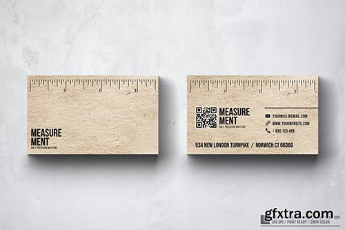 Measurement Construction Business Card Design