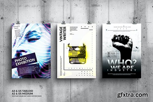 Music Event Big Poster Design Set