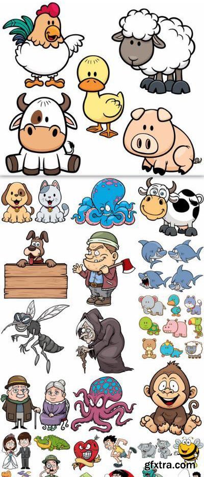 Сartoon Illustration – 25 Vector