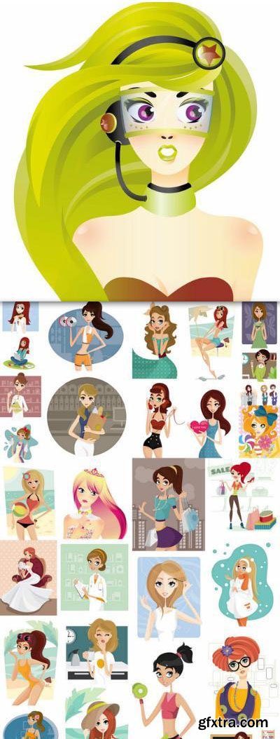 Girl Collection  – 30 Vector