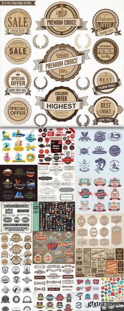 Different Labels & Stickers  – 20 Vector