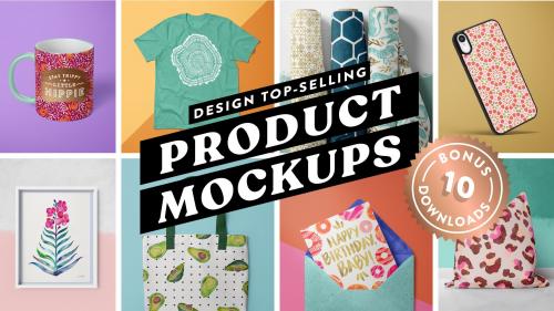 SkillShare - Design Top-Selling Product Mockups with Your Art ✶ BONUS: 10 Free Downloads ✶ - 471193608