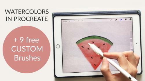 SkillShare - Digital Watercolors on Your iPad Using Procreate + FREE Digital Watercolor Brushes - 473560542