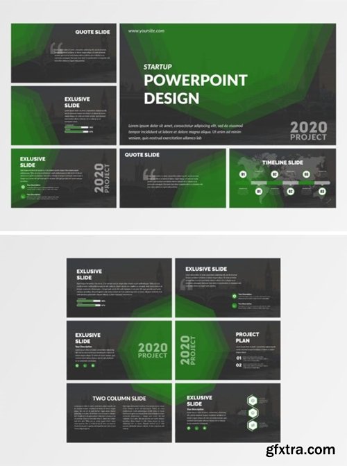 Powerpoint Template for Business Vector 3789401