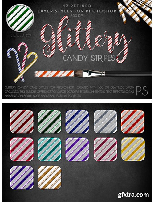 Glittery Candy Stripes Font