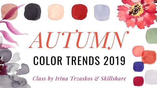 SkillShare - Autumn Color Trends 2019 - Learn to Mix Beautiful Colors in Watercolor - 546567443