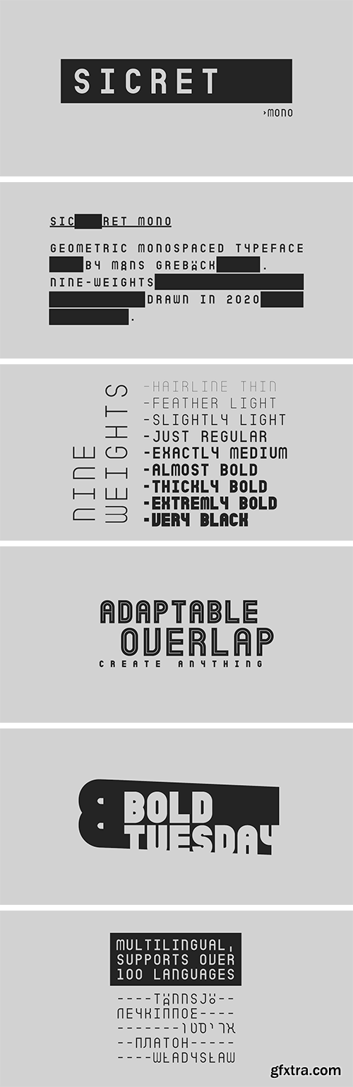 Sicret Mono Font Family