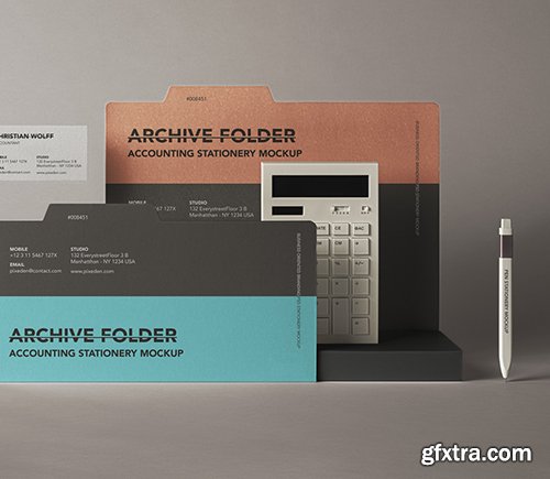 Stationery Psd Folder Mockup