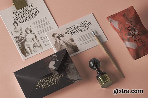 Elegant Psd Invitation Stationery Mockup