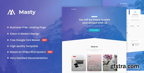 ThemeForest - Masty v1.0 - Business HTML Landing Page Template - 25956133