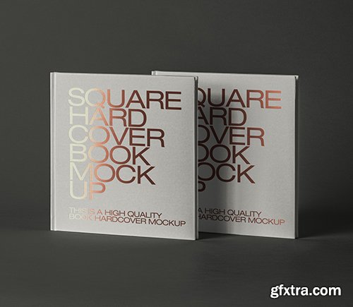 Square Book Psd Hardcover Mockup