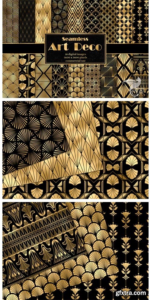 Art Deco Digital Paper 3696097