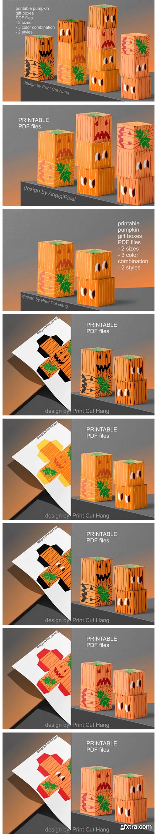 DIY Pumpkins Candy Boxes Templates PDF 3798360