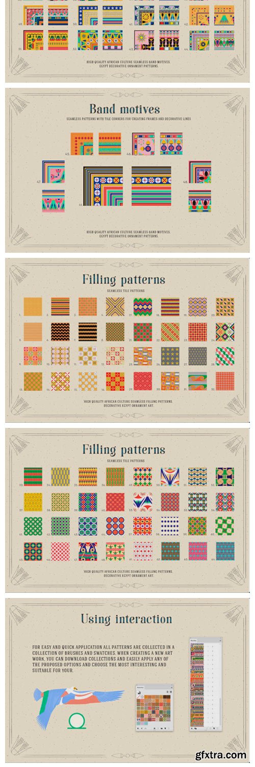 117 Egypt Patterns Brushes &amp; Swatches 3801897