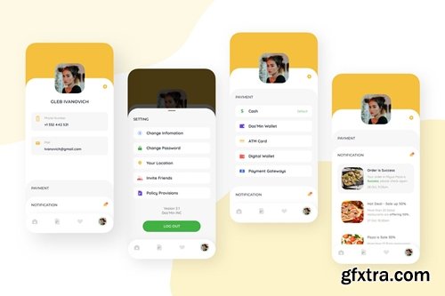 My Profile - Food Delivery Mobile UI Kit nft