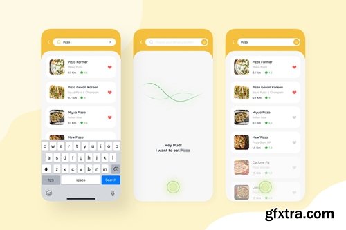 AI Search in Food Delivery Mobile UI Kit nft