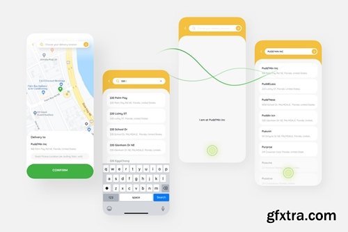 Location Search - Food Delivery Mobile UI Kit nft