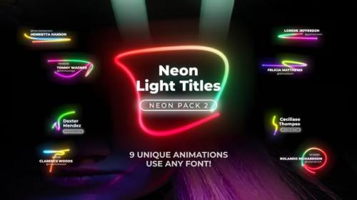 Videohive - Neon Light Lower Thirds 2