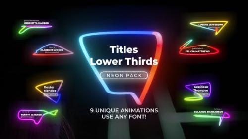 Videohive - Neon Light Lower Thirds 6