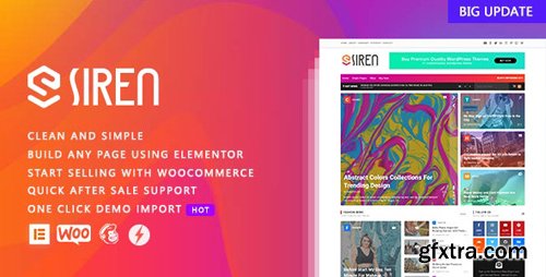 ThemeForest - Siren v2.0.1 - News Magazine Elementor WordPress Theme - 24837722