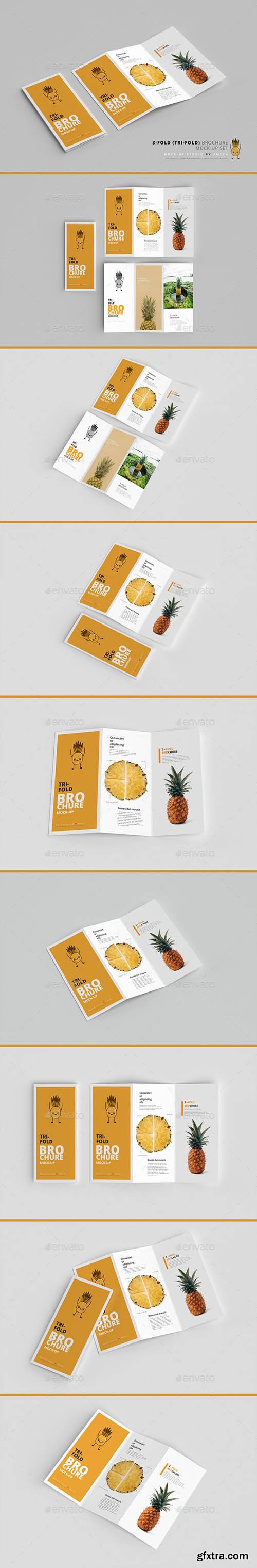 GraphicRiver - 3-Fold (Tri-Fold) Brochure Mockups 26039647