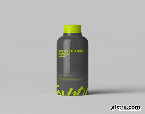 Bottle packaging mockup Premium Psd